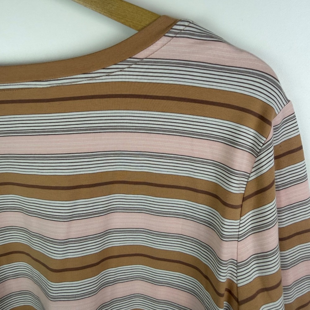 Isaac Mizrahi Live Striped Scoop Neck Top Size 2X Comfy Soft Stretch Everyday - Picture 2 of 8
